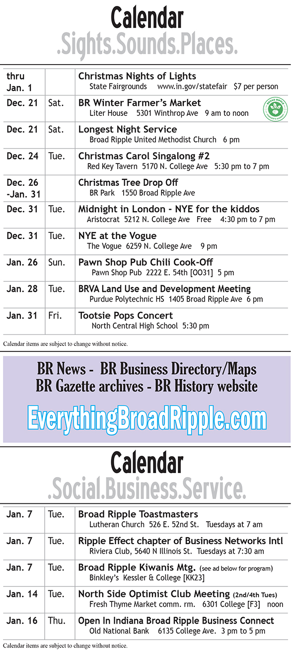 broad ripple gazette event calendar