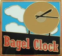 bagel clock pin